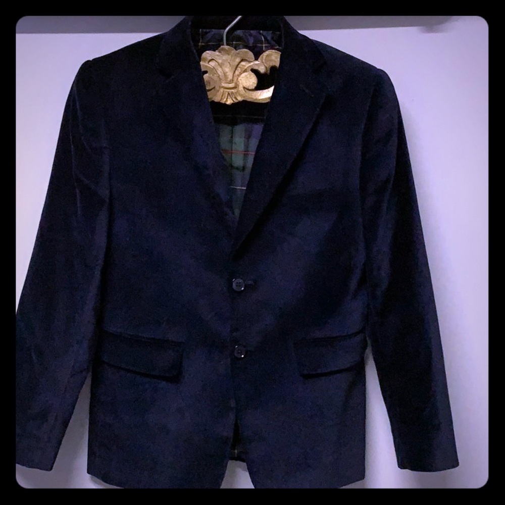 US Polo boys navy velvet blazer size 10